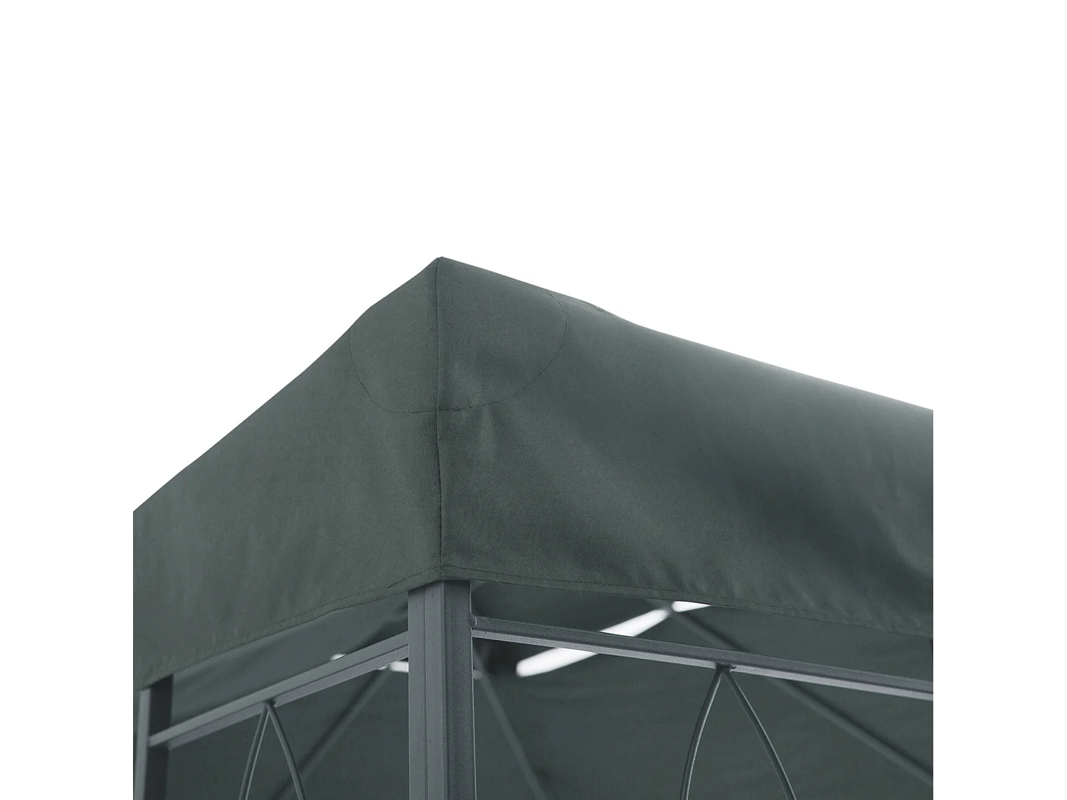 Toit de remplacement pour pavillon, double niveau, polyester résistant, charbon (300x400x20cm)