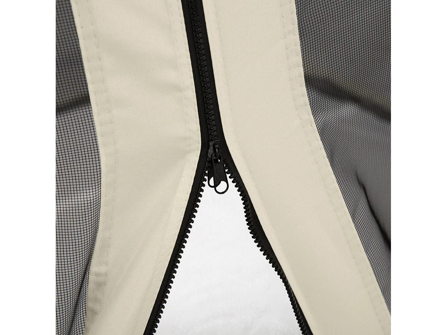 Moustiquaire pour pavillon 3x3m, 4 panneaux avec fermeture éclair, nylon mesh durable noir (302x207cm)