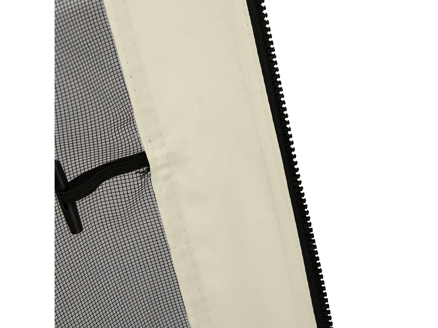 Moustiquaire pour pavillon 3x3m, 4 panneaux avec fermeture éclair, nylon mesh durable noir (302x207cm)