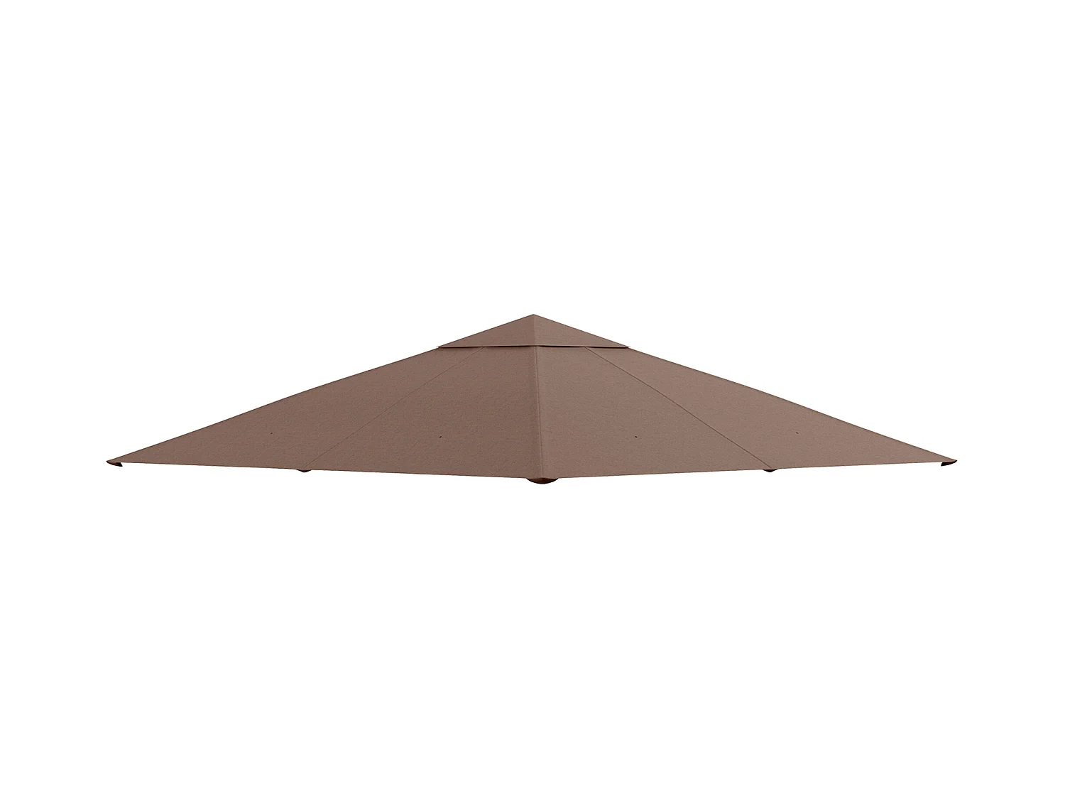 Toit de remplacement pour pavillon, protection solaire en polyester, couleur café (2,93x2,93m)