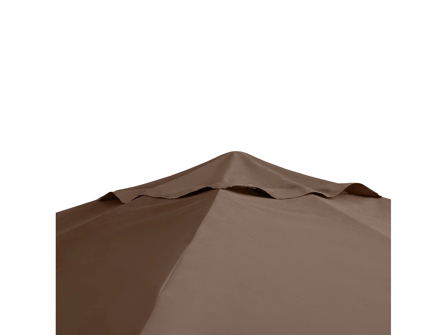 Toit de remplacement pour pavillon, protection solaire en polyester, couleur café (2,93x2,93m)