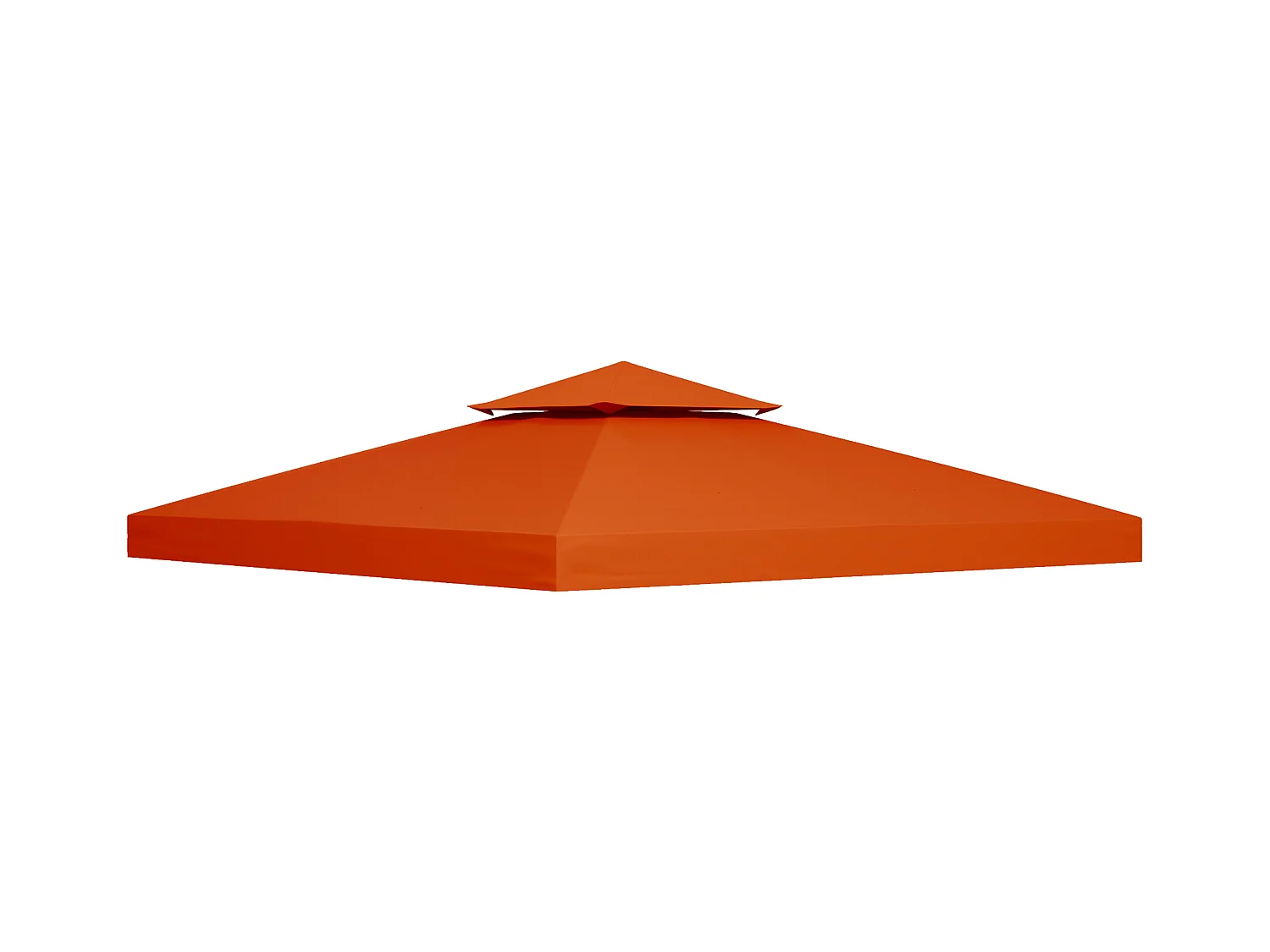 Toit de remplacement pour pavillon 3x3m, protection UV, polyester, rouge rouille (300x300x18 cm)