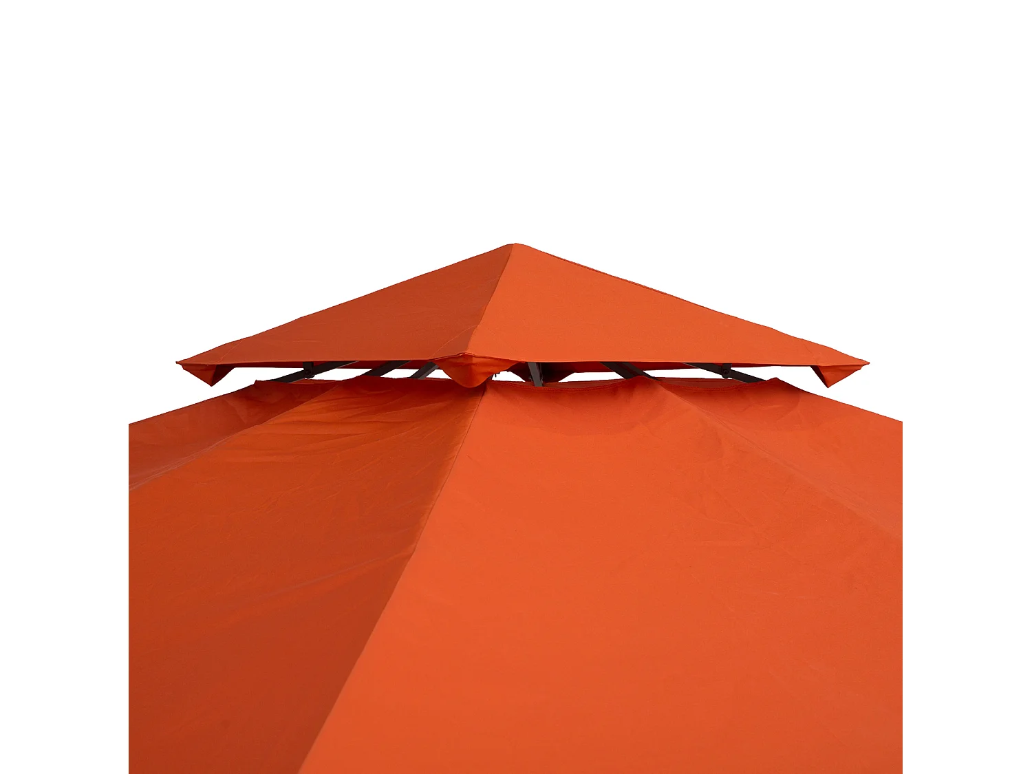 Toit de remplacement pour pavillon 3x3m, protection UV, polyester, rouge rouille (300x300x18 cm)