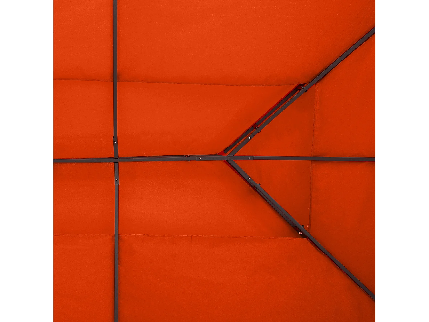 Toit de pavillon de remplacement 3x4m, polyester, rouge rouille (300x400x20 cm)