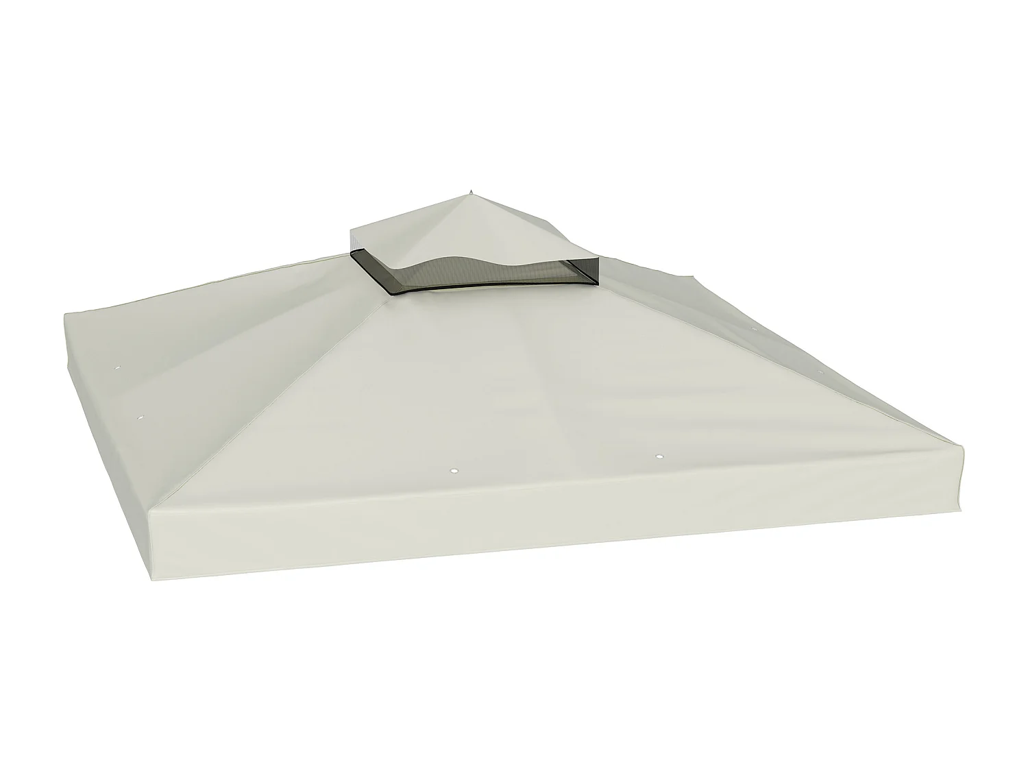 Remplaçant de Toit pour Pavillon 3x3m, Résistant à l'Eau, Oxford 370g/m², Gris Clair (300x300 cm)