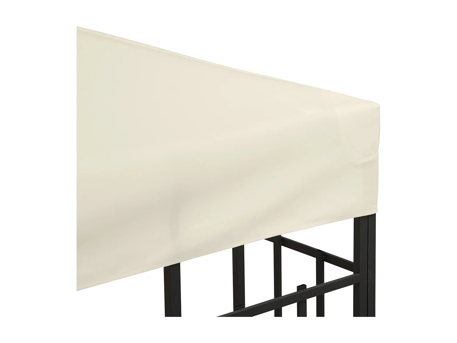 3x3m prieel, polyester vervangend dak, crème, waterbestendig (300x300x18 cm)