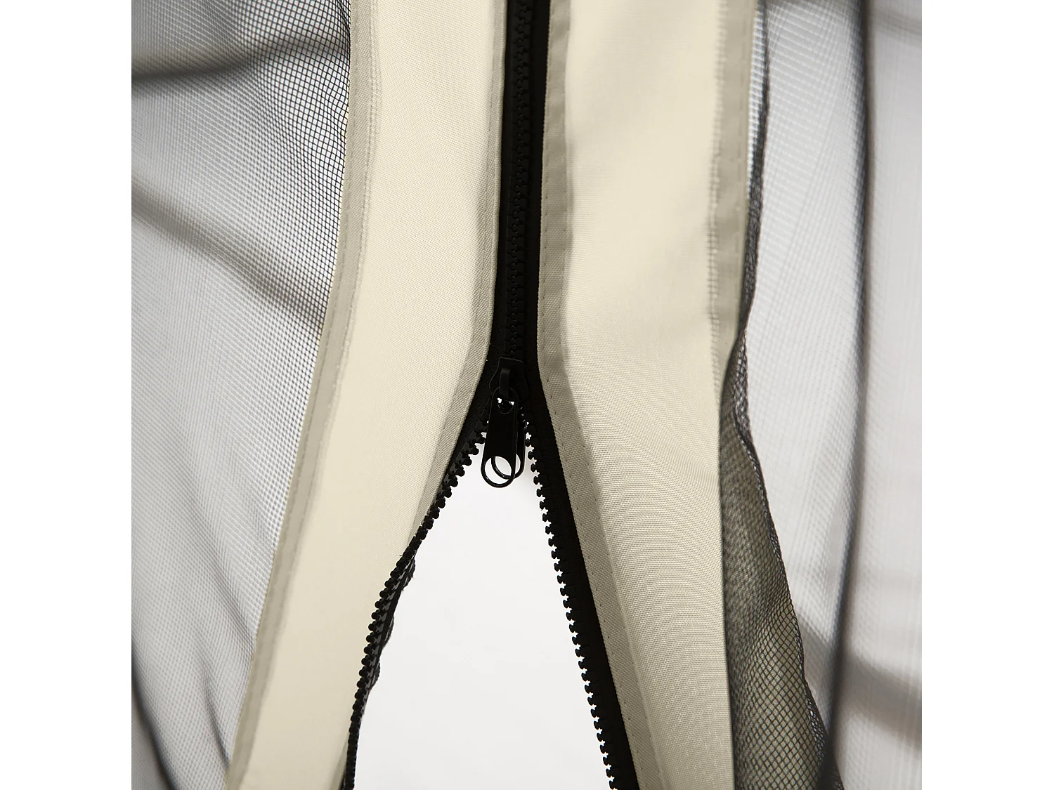 Moustiquaire pour pavillon 3x4m, 4 panneaux avec fermeture éclair, nylon mesh noir (120x100x200cm)