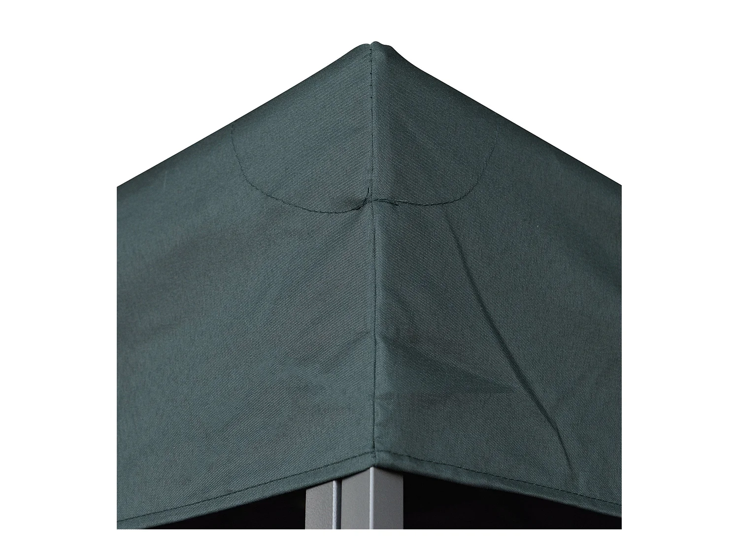 Housse de remplacement pour pavillon 3x3m, toit en polyester, protection UV, gris (300x300x18 cm)