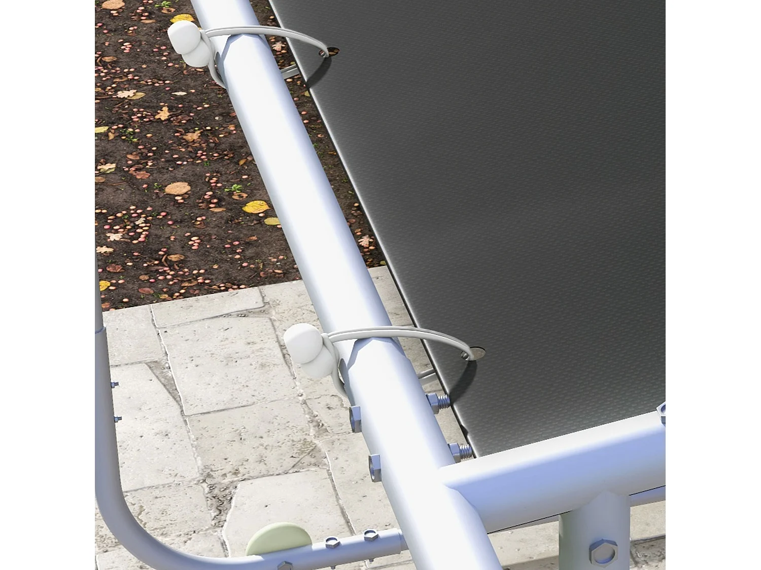 Tuinpergola met UV-bescherming, staal, grijs (302x302x250 cm)