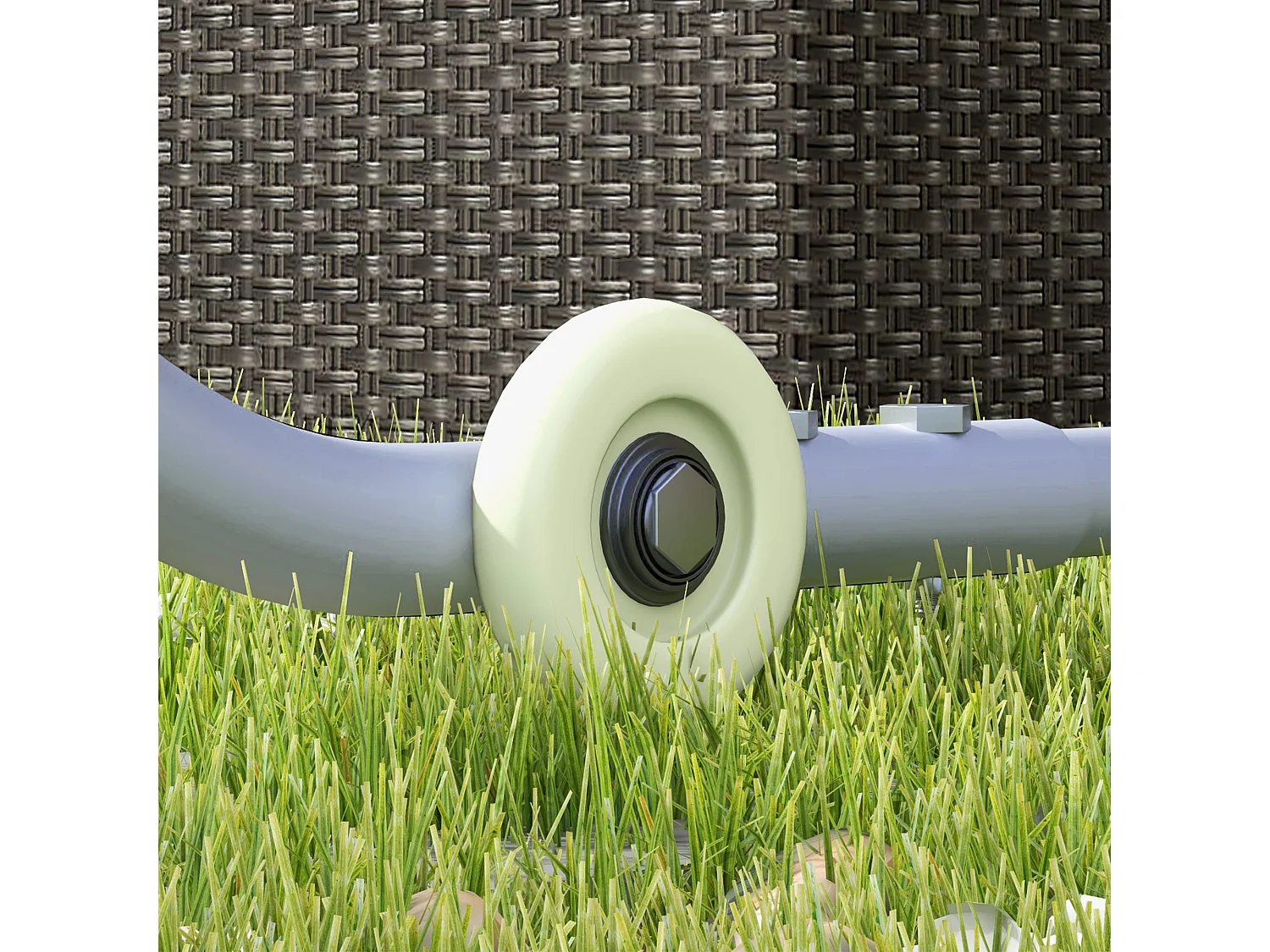 Tuinpergola met UV-bescherming, staal, grijs (302x302x250 cm)