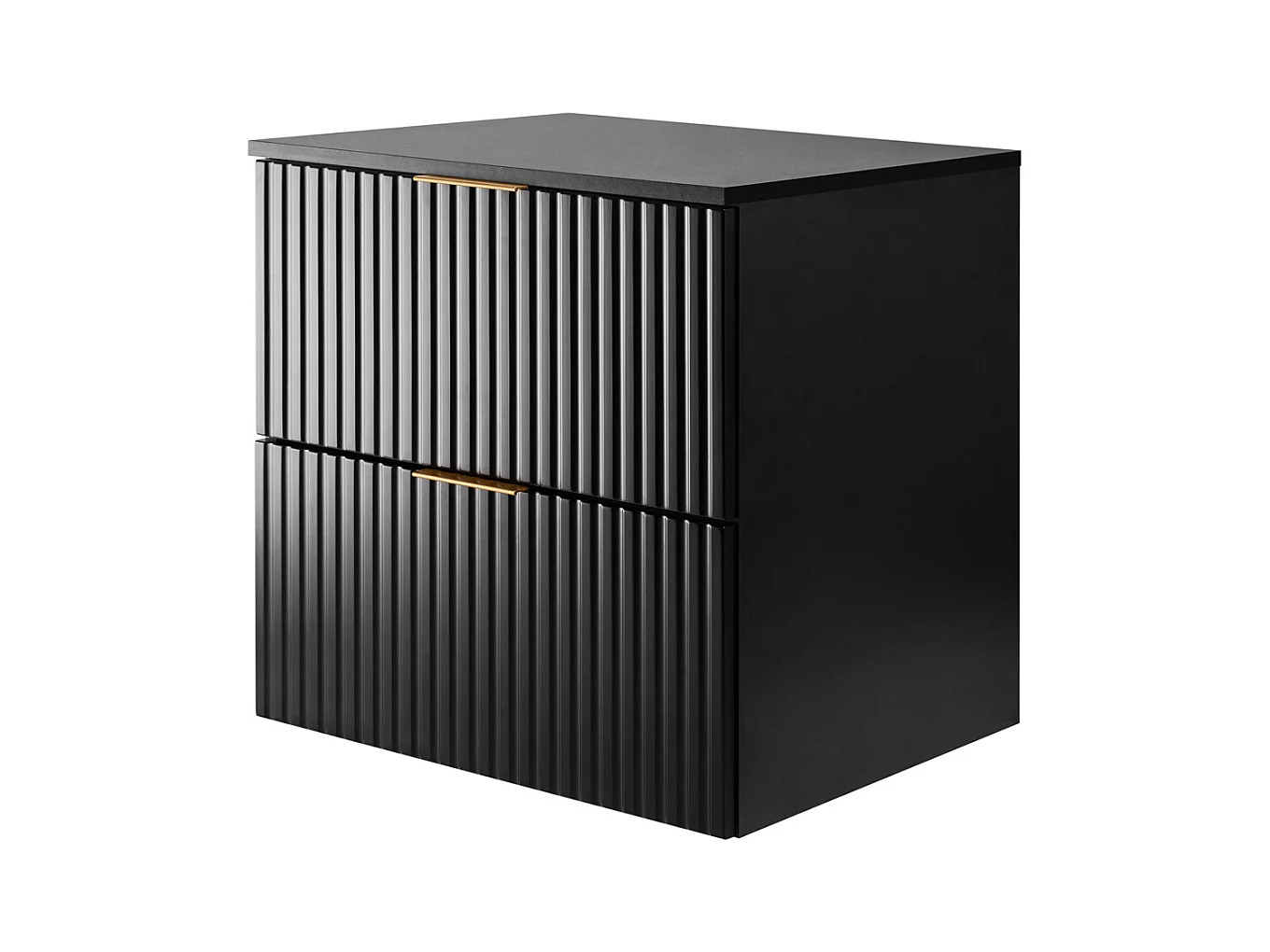 Meuble de salle de bain FLOW 60 cm noir avec plan