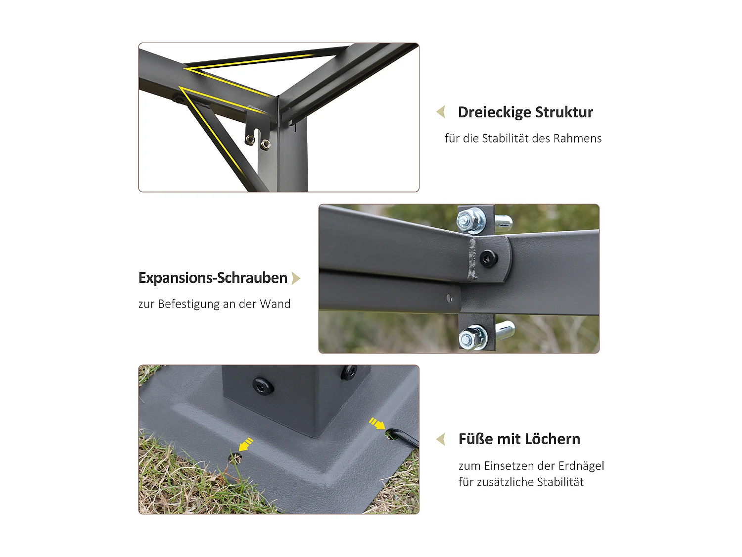 Pergola avec toit rétractable, métal et polyester, crème et kaki (300x300x230 cm)