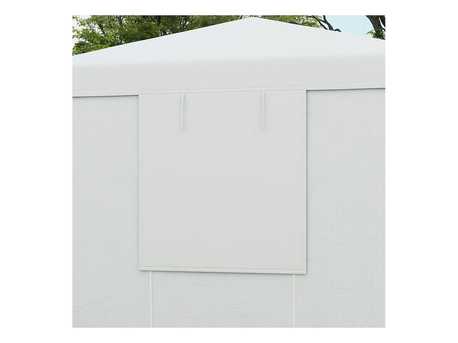 Toit de remplacement pour pavillon avec 2 murs, imperméable, pour jardin, en polyester, blanc (360x300x270 cm)