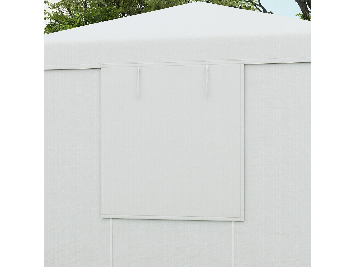 Toit de remplacement pour pavillon avec 2 murs, imperméable, pour jardin, en polyester, blanc (360x300x270 cm)