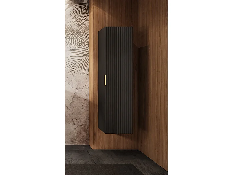 Colonne de salle de bain striée FLOW 136 cm noir