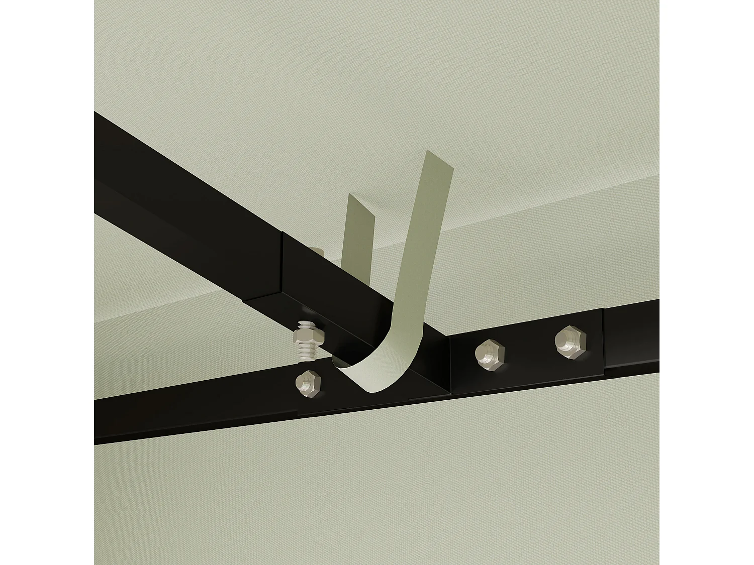 Remplaçant de toit pour pavillon 3 x 3 m, toit étanche en polyester, avec œillets de drainage, gris clair (298x298x1 cm)