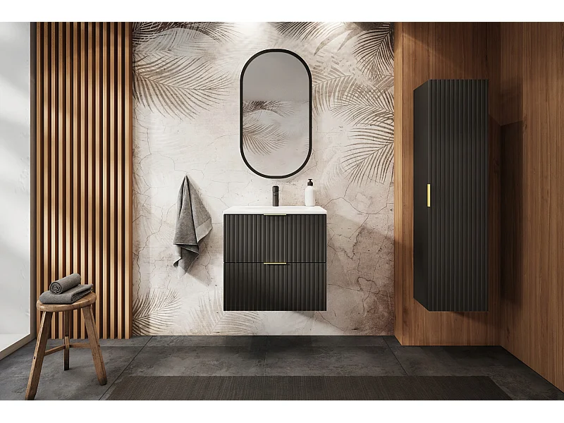 Meuble de salle de bain FLOW/MODERN 60 cm noir