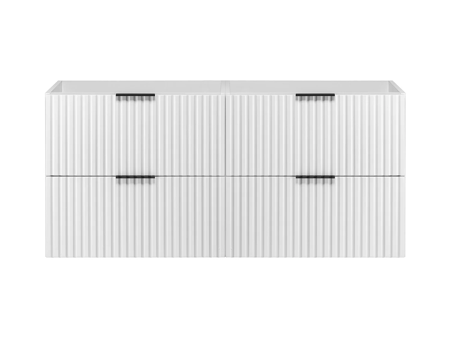 Meuble de salle de bain strié FLOW 120 cm blanc