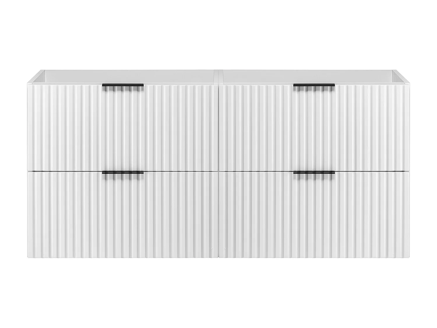 Meuble de salle de bain strié FLOW 120 cm blanc