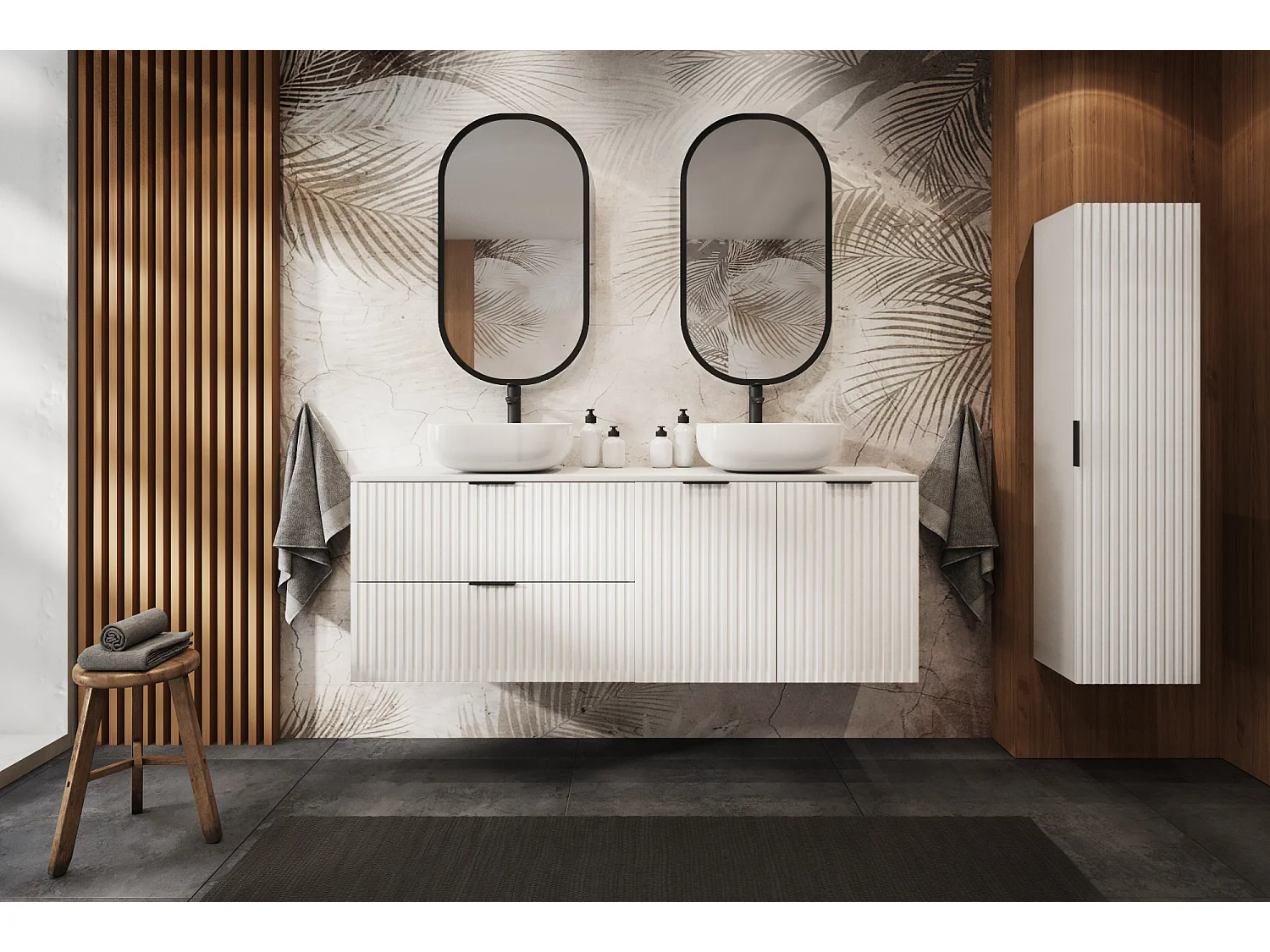 Meuble de salle de bain FLOW/MODERN 80 cm blanc