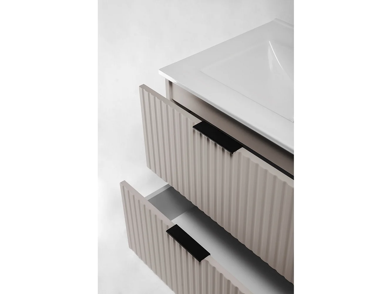 Mobiletto da bagno FLOW 60 cm cashmere con piano