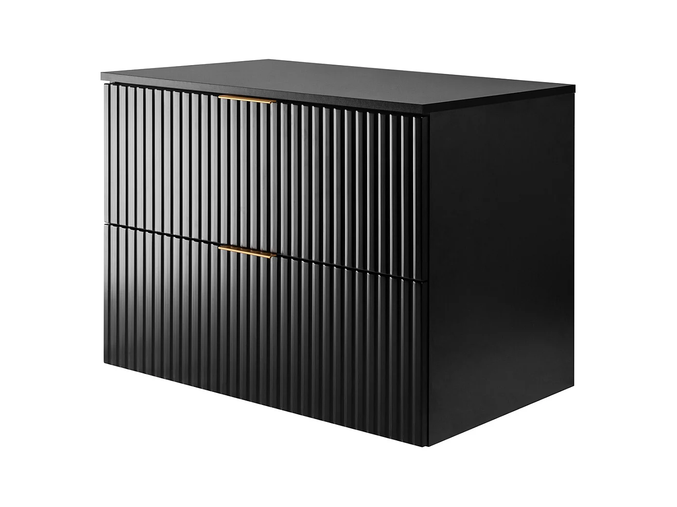 Meuble de salle de bain FLOW 80 cm noir avec plan