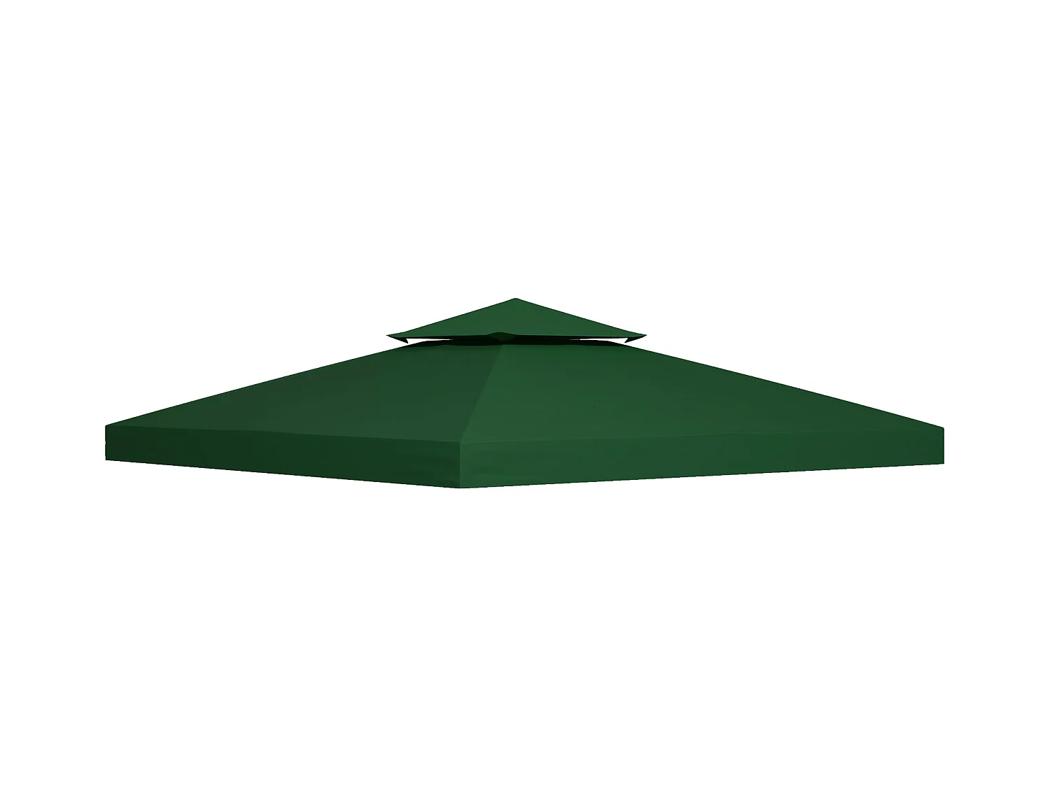 Toit de pavillon de remplacement 3x3m, polyester hydrofuge, gris charbon pour pavillon en métal & jardin (300x300xNon Applicable cm)