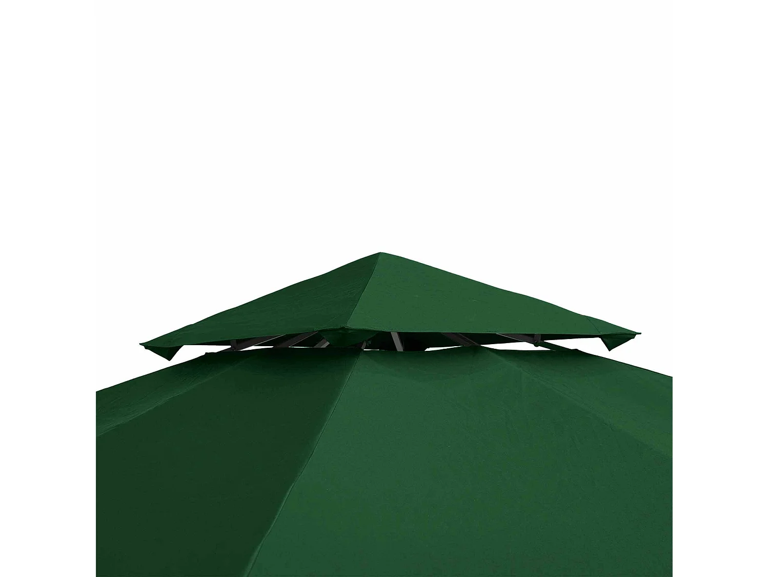 Toit de pavillon de remplacement 3x3m, polyester hydrofuge, gris charbon pour pavillon en métal & jardin (300x300xNon Applicable cm)