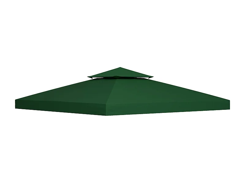 Toit de pavillon de remplacement 3x3m, polyester hydrofuge, gris charbon pour pavillon en métal & jardin (300x300xNon Applicable cm)