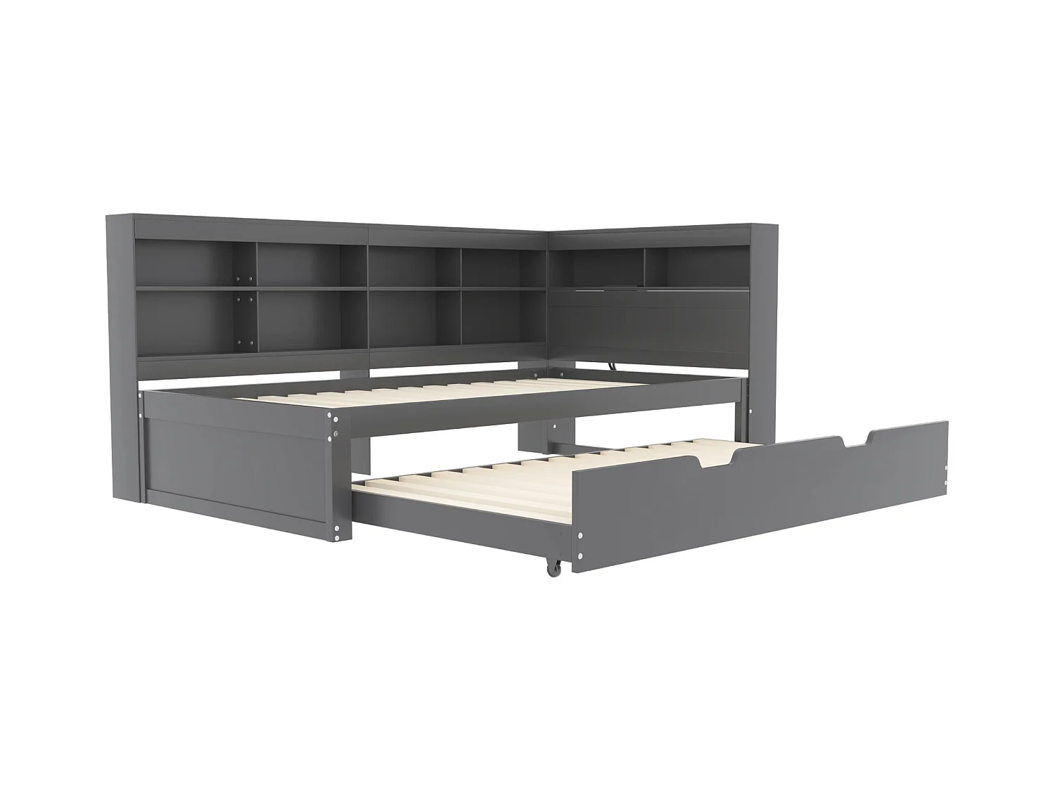 Hoogslaper 140x200 cm, 3-laags plank, bureau, kledingkast, veilige ladder, opbergruimte, metaal, zwart (252x147,5x178,5 cm)