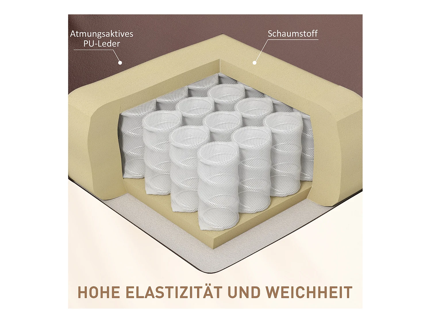 Fauteuil relax avec fonction massage, cuir synthétique, 165° inclinable, gris (94x99x99cm)