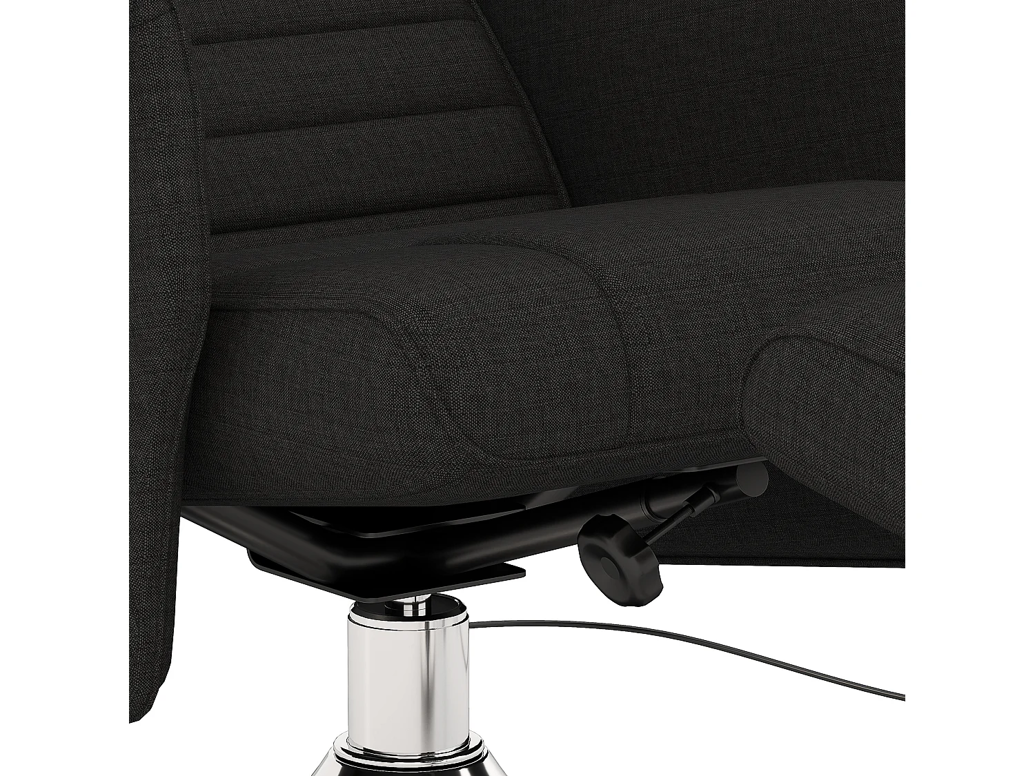 Fauteuil relax pivotant avec repose-pieds, 8 points de massage, fonction de bascule, simili cuir, acier, noir (78x95x88 cm)