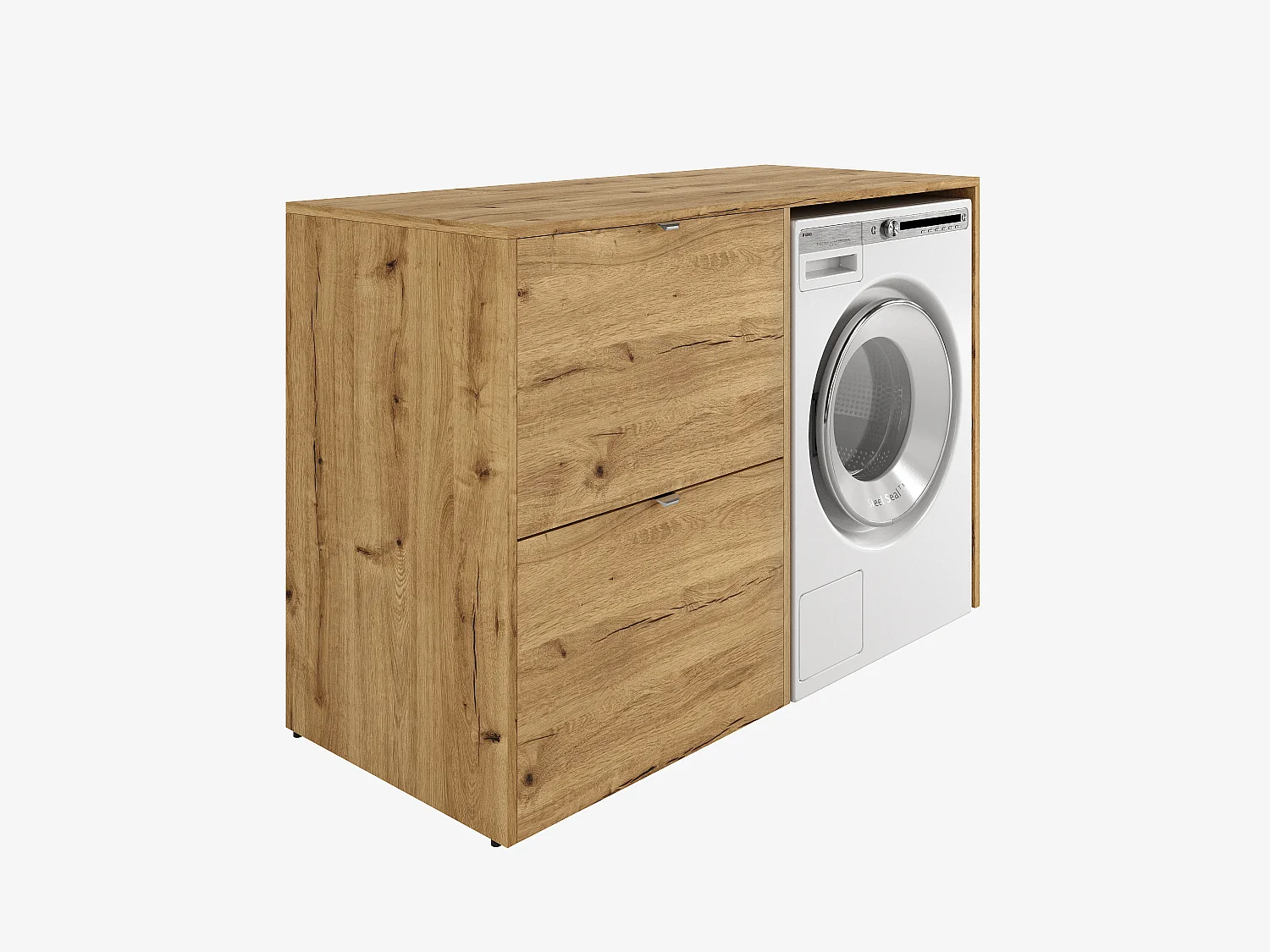 Armoire de machine à laver ou sèche-linge - 130 cm de large - Avec armoire - Armoire pour machine à laver ou sèche-linge