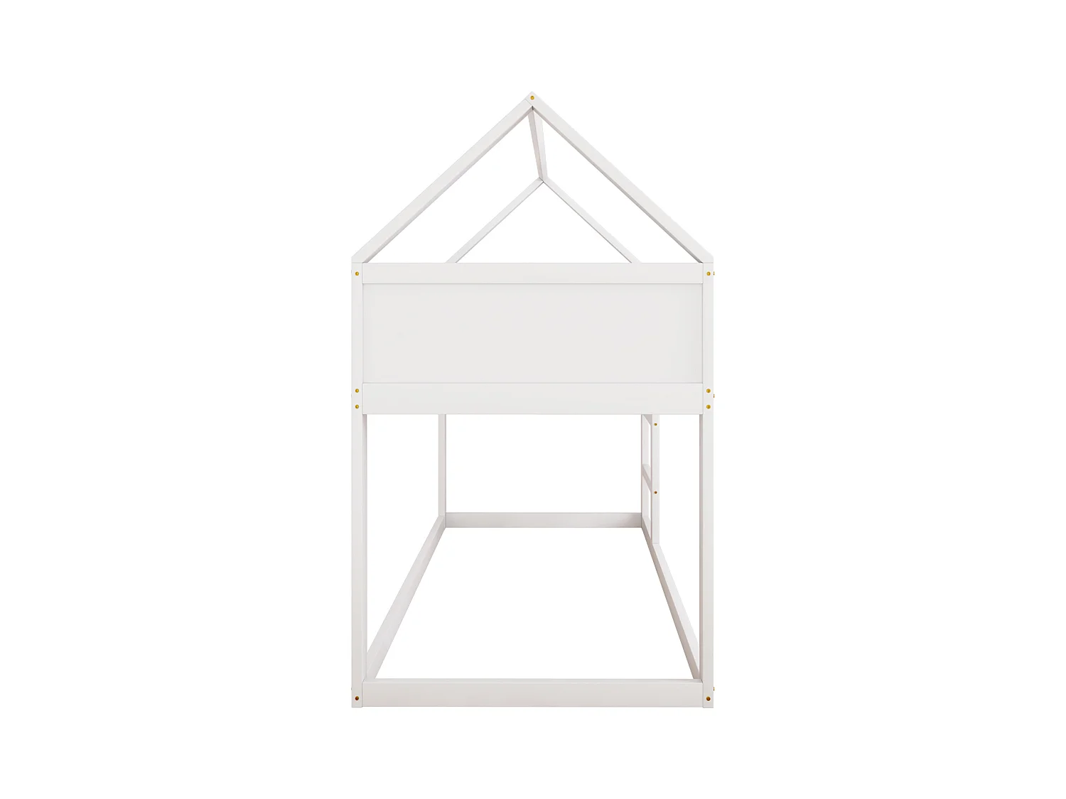 Lit superposé enfant 90x200, lit avec échelle, cadre en bois massif, design loft, blanc (204x95x170 cm)