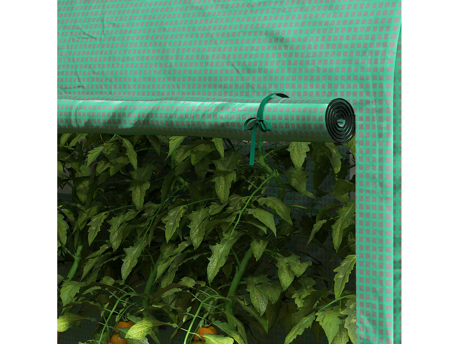 Tuinkas met ramen en deur, staal, PE, 300x100x200 cm, groen