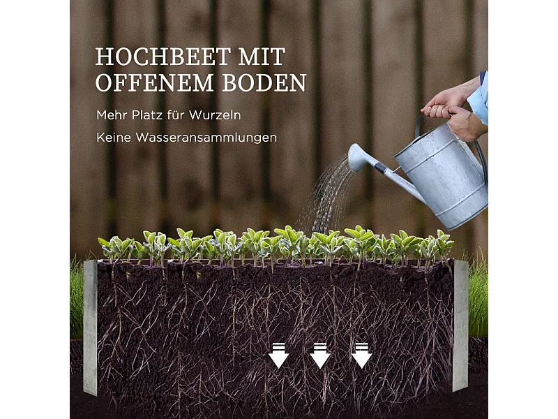 Jardin surélevé avec treillis et 3 étagères, bac à plantes en bois, pour plantes grimpantes, gris (53x53x90 cm)