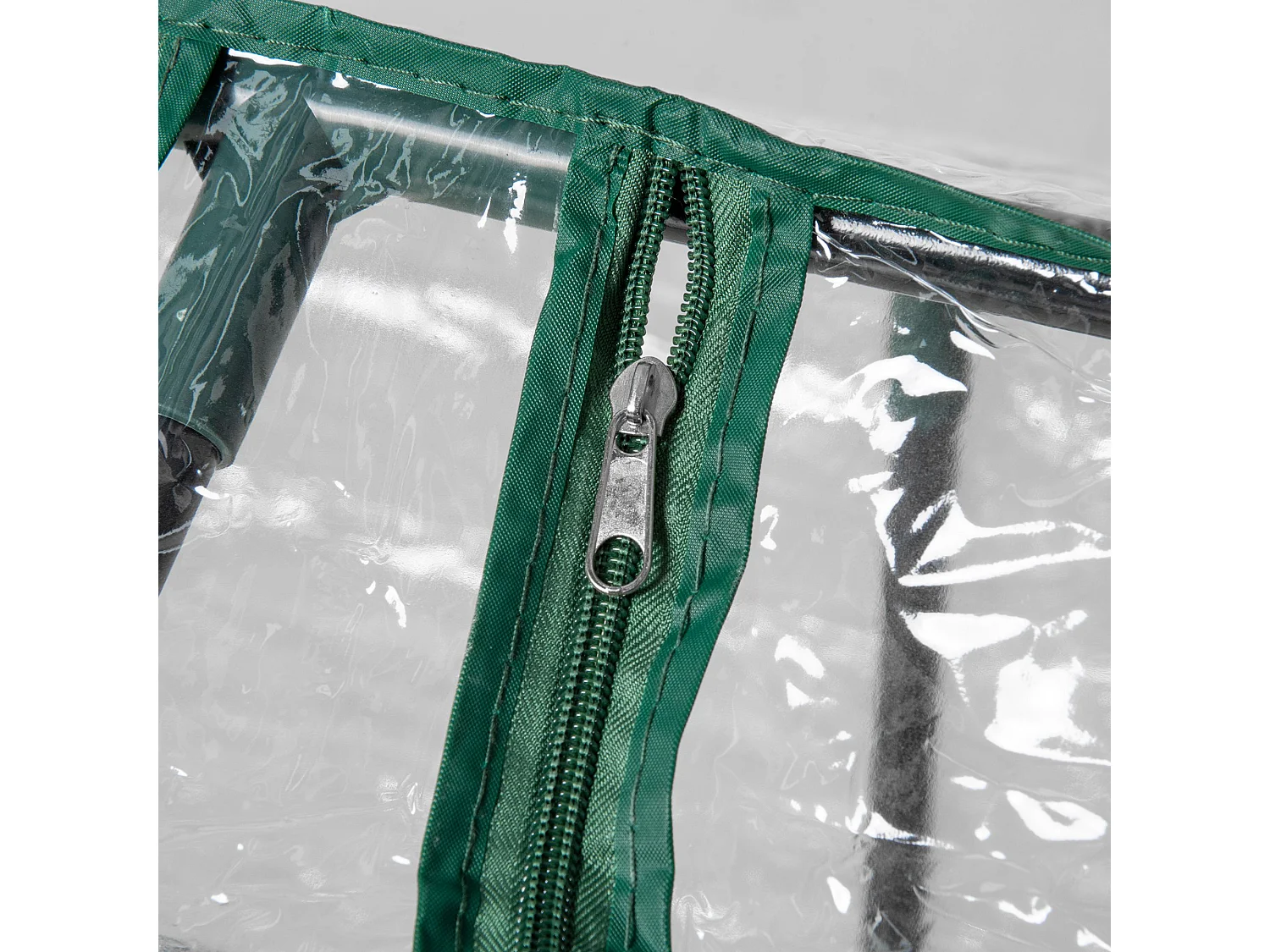 Serre en PVC avec fenêtre, structure acier, transparente (120x60x60cm)