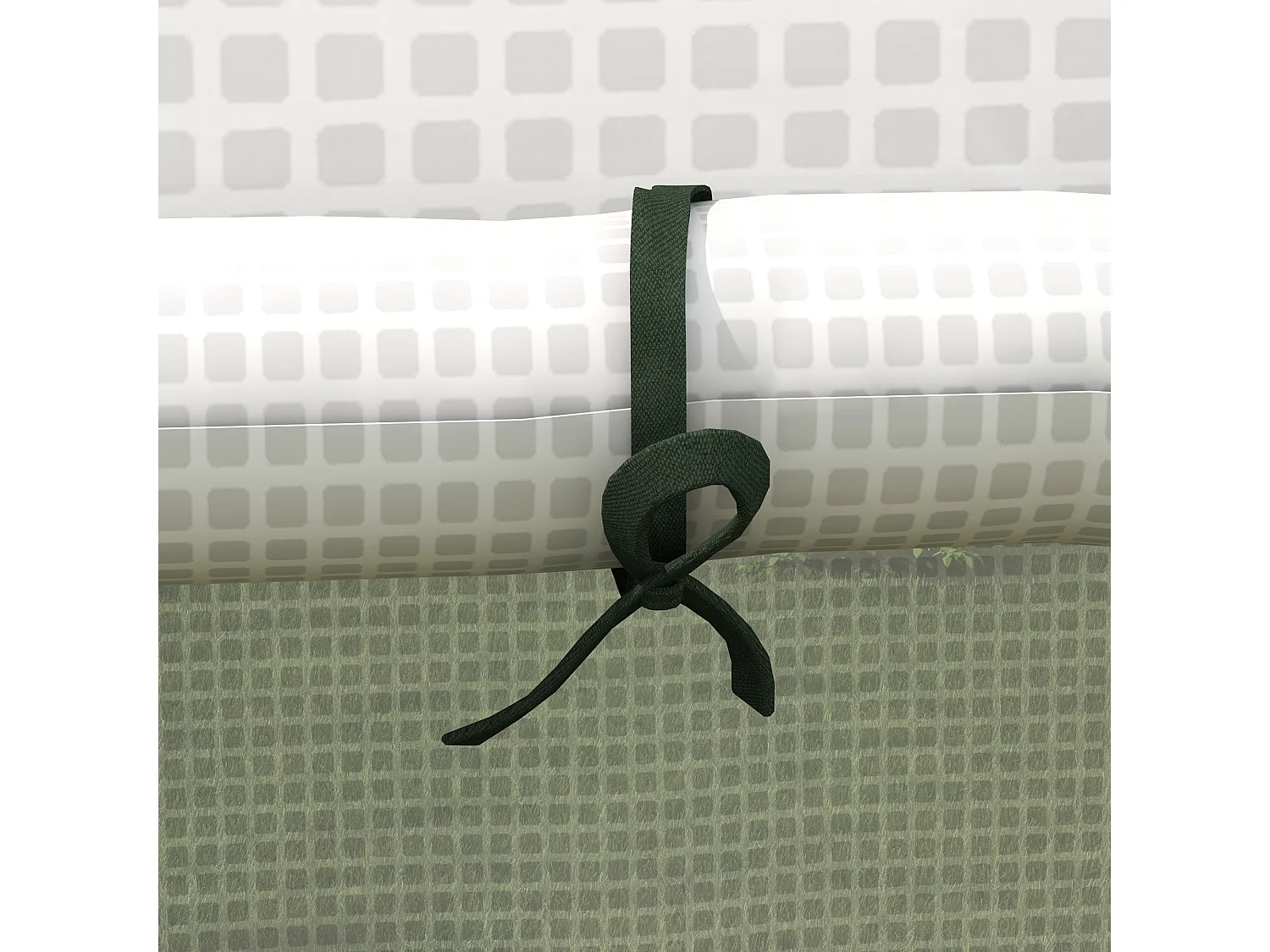 Film de remplacement pour serre, PE renforcé 135g/m², avec fenêtre latérale et porte enroulable, blanc (140x143x190cm)