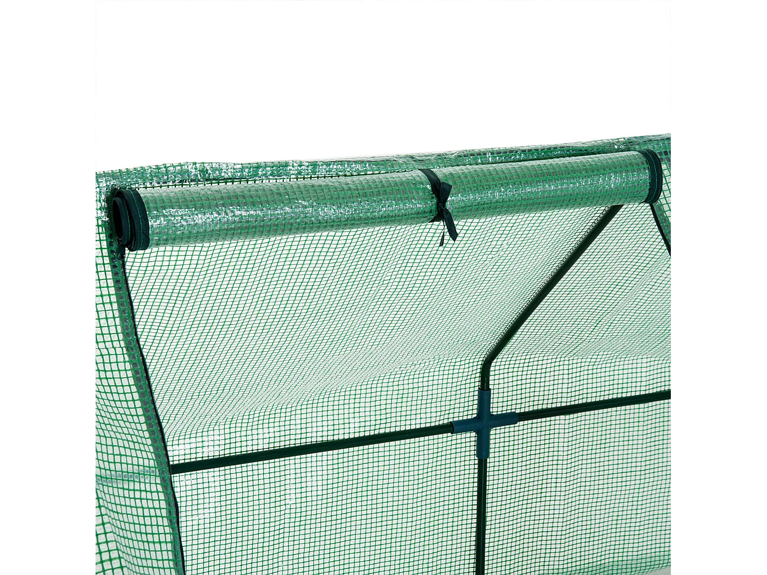 Serre de jardin pour plantes, en acier, PE résistant aux intempéries, vert (270x90x90 cm)