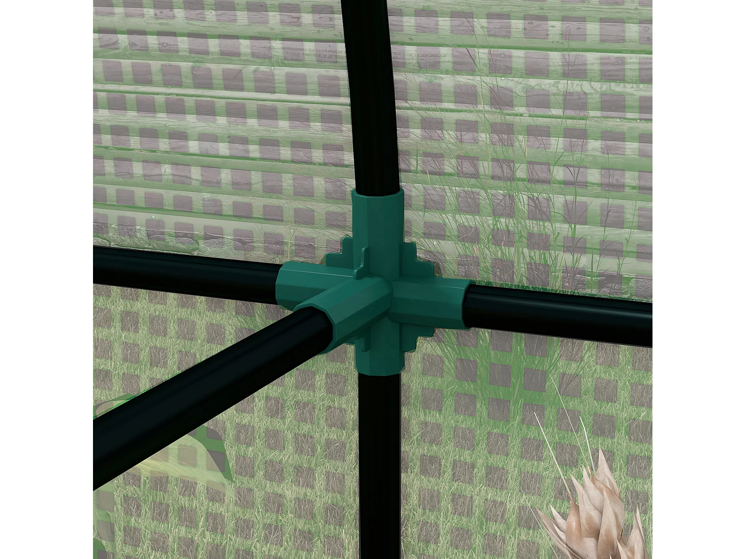 Tuinkas met 2 roldeuren, ramen, UV-bescherming, PE, groen (185x94x150 cm)