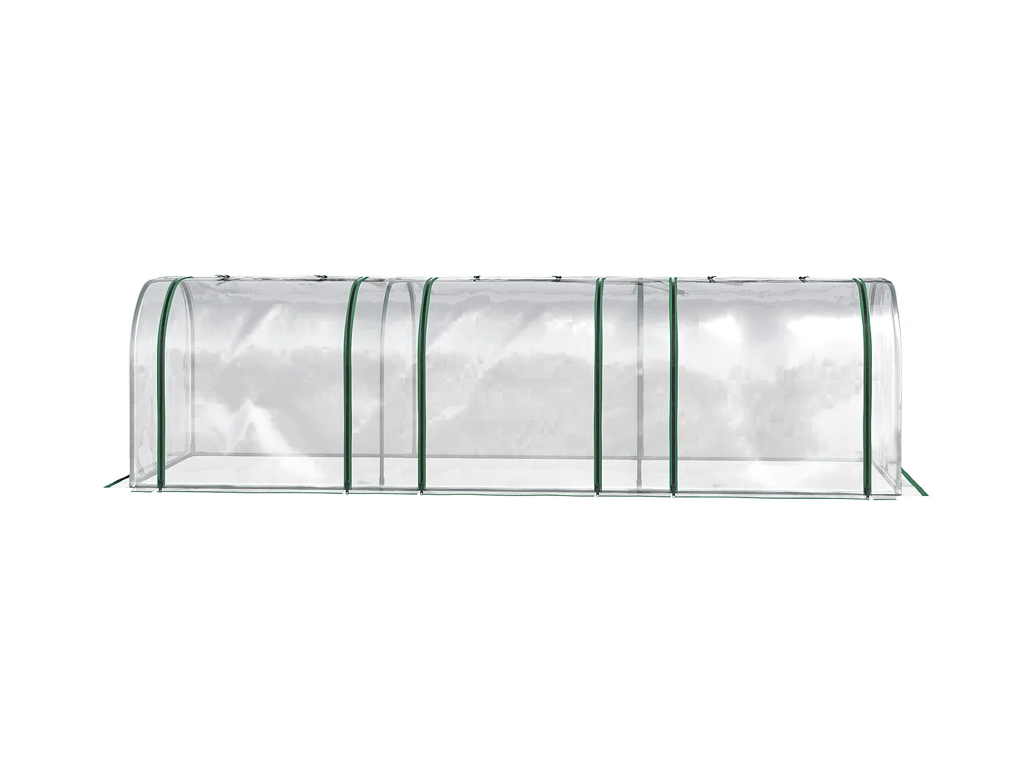 Serre de jardin tunnel, avec porte, PVC transparent, acier (295x100x80 cm)