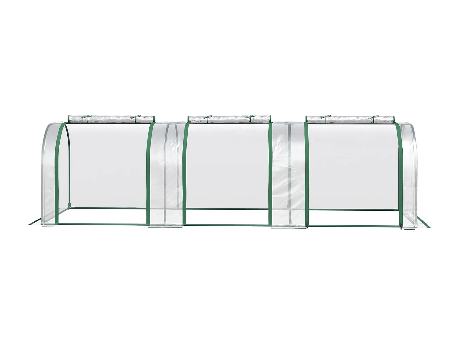 Serre de jardin tunnel, avec porte, PVC transparent, acier (295x100x80 cm)