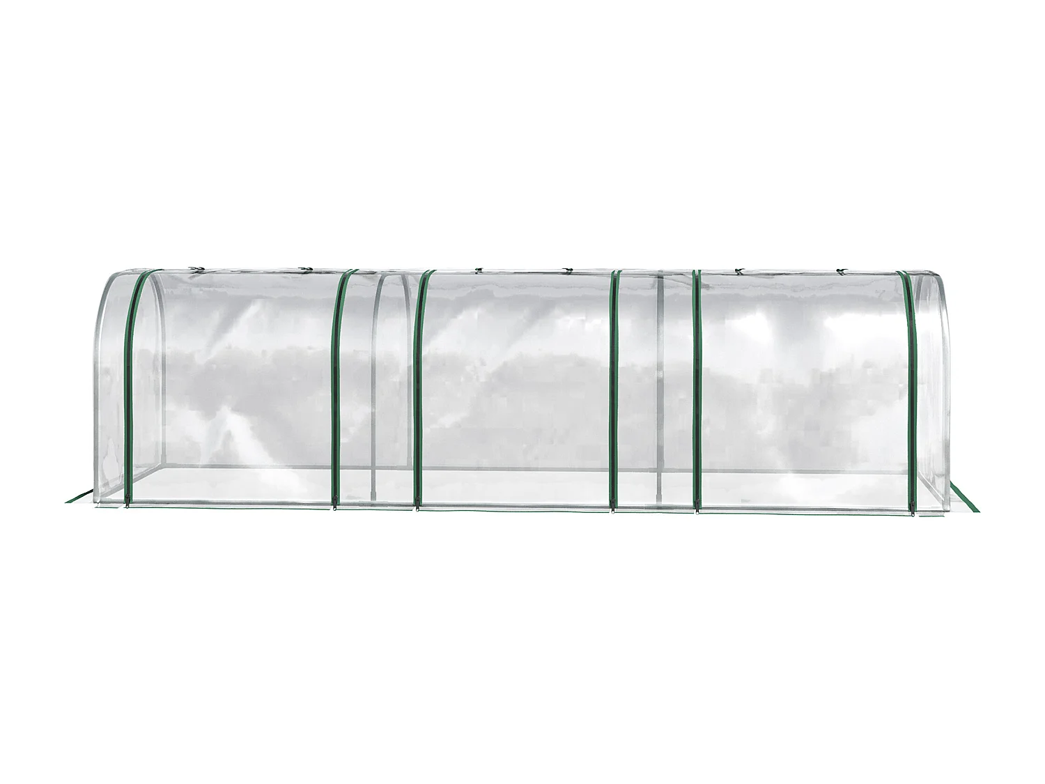 Serre de jardin tunnel, avec porte, PVC transparent, acier (295x100x80 cm)