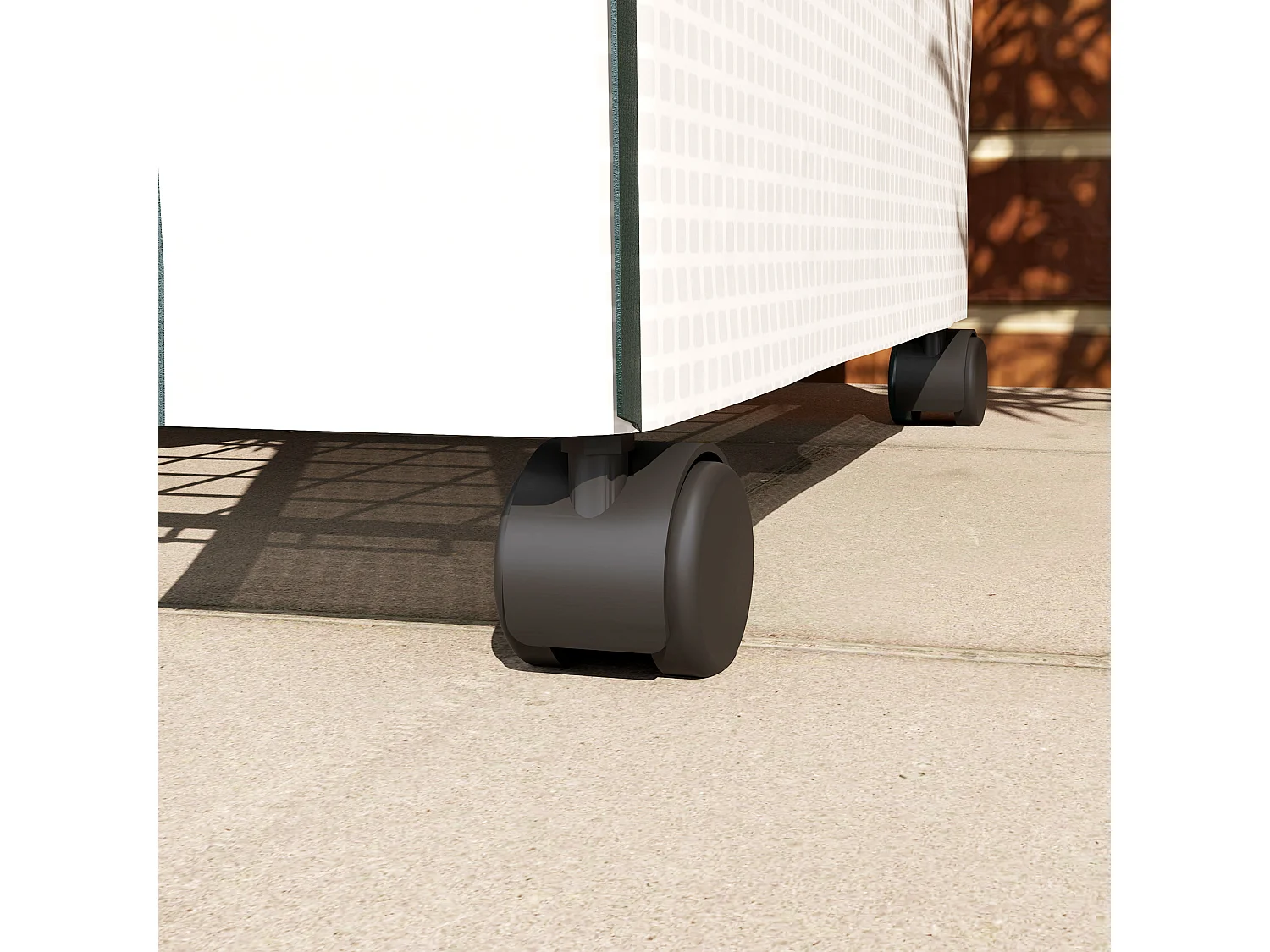 Serre de jardin avec fenêtres roulables, étagères, en acier, pour tomates et plantes, blanche (69x50x165 cm)