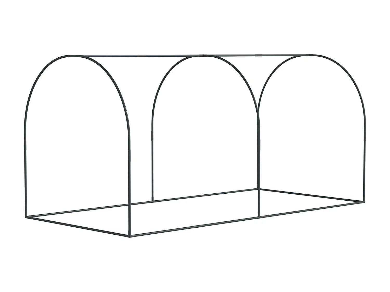 Mini-tuinkas 2,49x1,2m, insectenwering, staal en HDPE, donkergroen (249x120x120 cm)