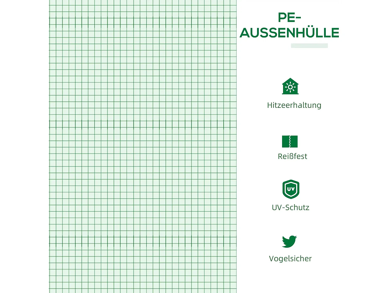 Serre de jardin mini, avec fenêtres roulables, en PE, pour tomates et plantes, verte (120x60x60 cm)