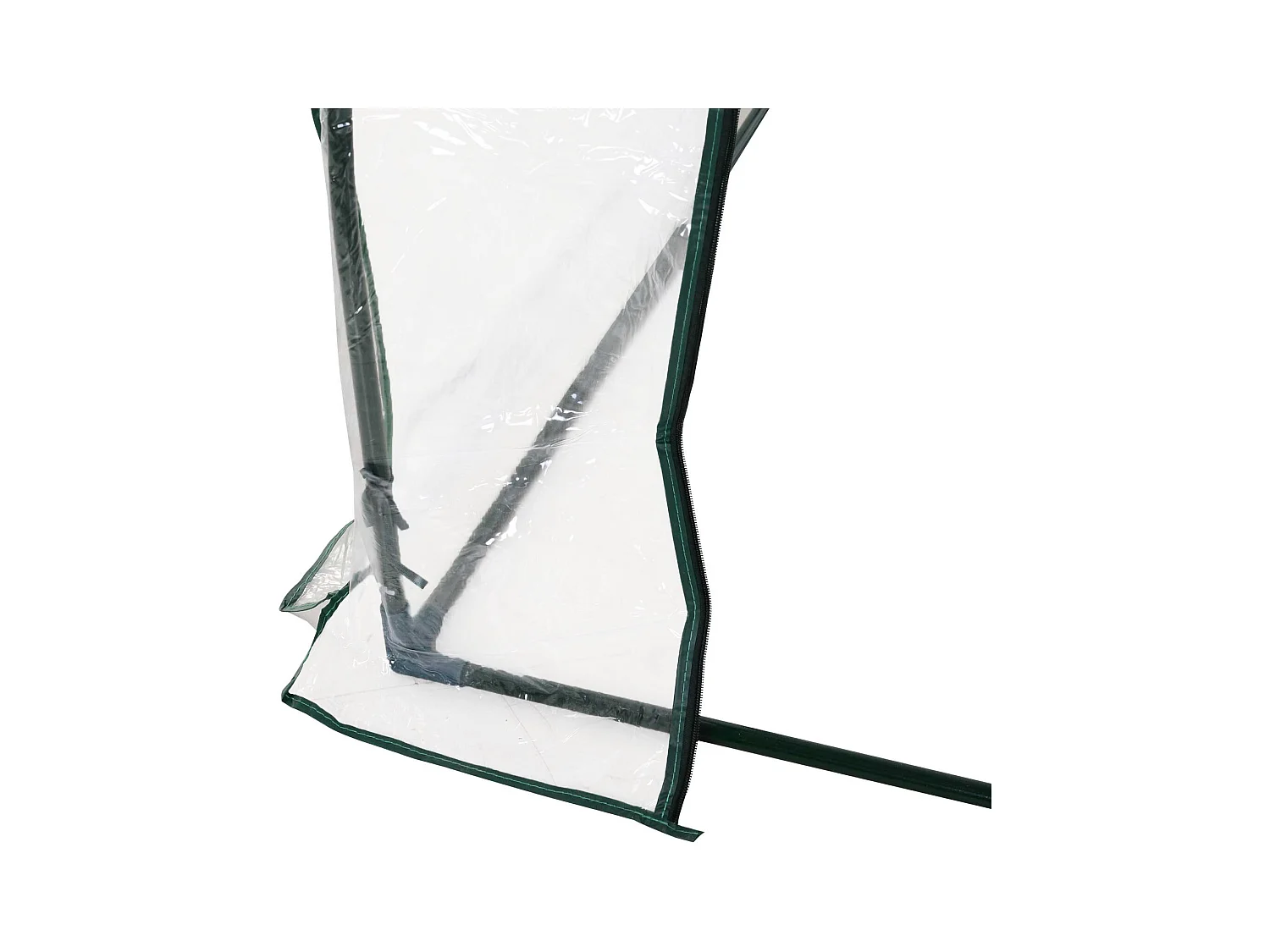 Serre de jardin avec porte, cadre acier, PVC transparent, léger (250x100x80cm)