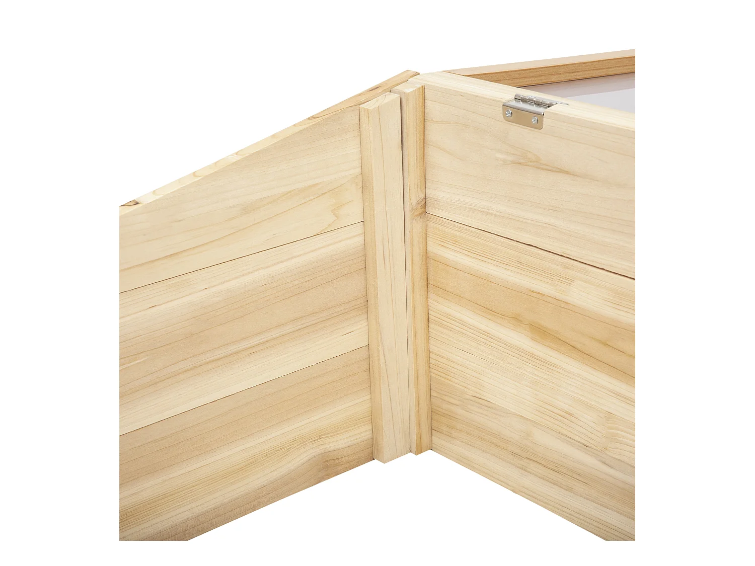 Serre de Jardin en Bois avec Couverture en Polycarbonate, Système de Plantation, Naturel (100x50x35 cm)