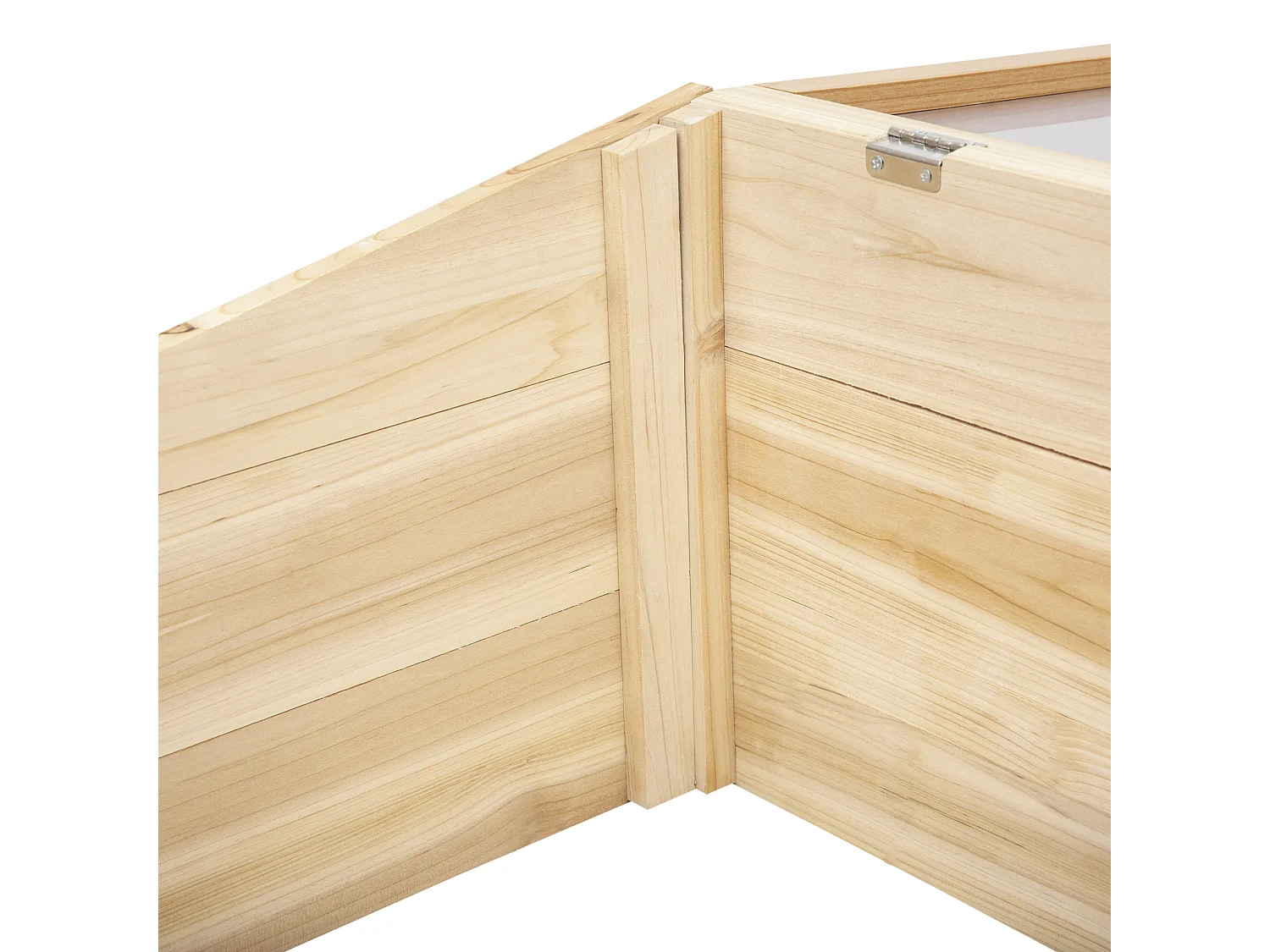 Serre de Jardin en Bois avec Couverture en Polycarbonate, Système de Plantation, Naturel (100x50x35 cm)