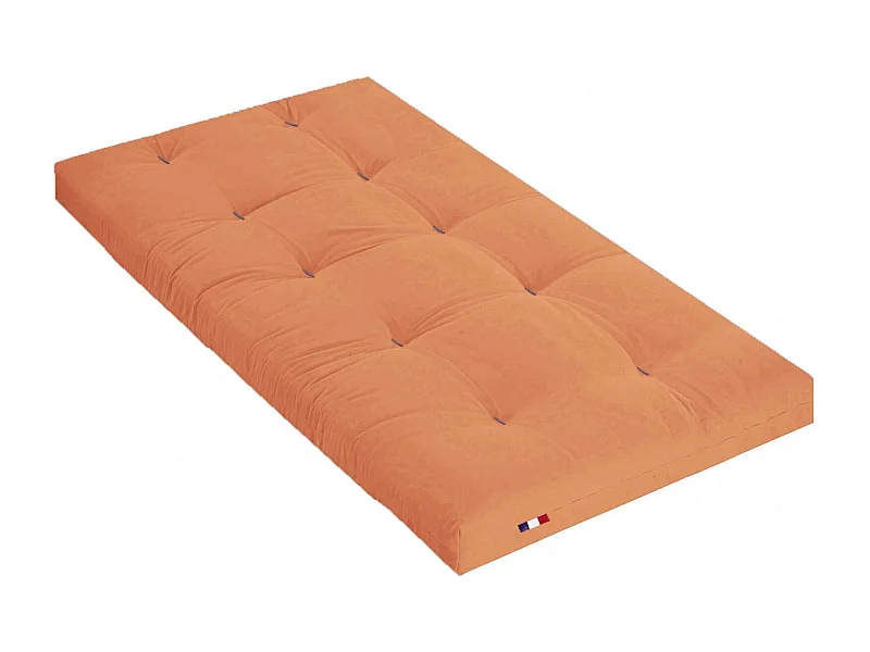 Matelas futon latex et fibres, fabrication française Couleur - Goyave, Dimensions - 90 x 190 cm